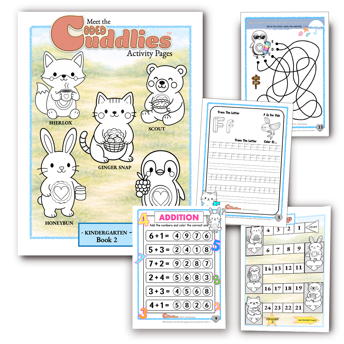 Kindergarten Activity Sheets/ BOOK 2 *With Scannable Codes