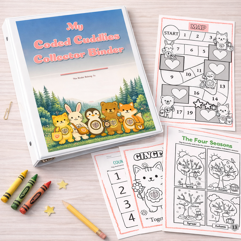 Coded Cuddlies™ Collector Binder Cover (Printable PDF)