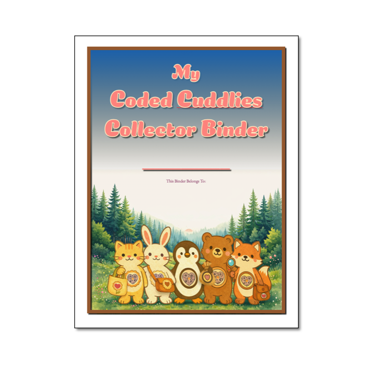 Coded Cuddlies™ Collector Binder Cover (Printable PDF) - Image 2